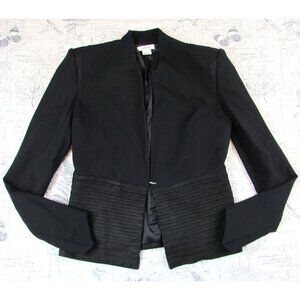 Helmut Lang Black wool bld Single hook multi fabric black Blazer jacket size 0